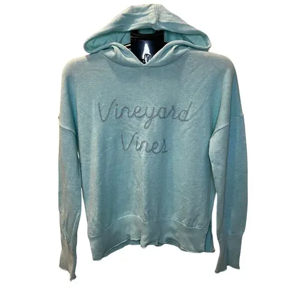 Vineyard Vines Women’s Hooded Knit Sweatshirt Medium - Picture 1 of 8